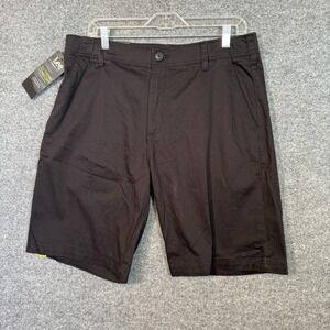 Lee Shorts Men 34 Black Extreme Comfort Chino Shorts Stretch Waistband NEW